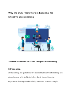 DDE Framework: Gamified Microlearning for Engagement