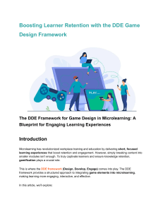 DDE Framework: Gamified Microlearning for Learner Retention