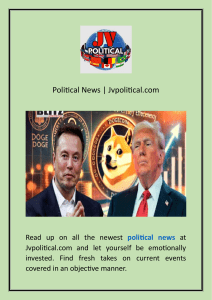 Political News: Elon, Trump & Dogecoin - Jvpolitical.com