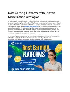 Best Earning Platforms: Monetization Strategies Guide