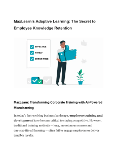 MaxLearn: AI-Powered Microlearning for Employee Training