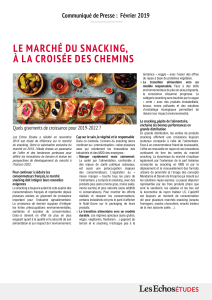 Marché du Snacking en France : Tendances et Perspectives 2019-2022