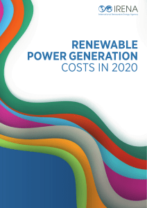 Renewable Power Generation Costs in 2020 - IRENA Report