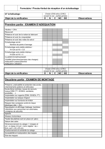 Formulaire de réception d'échafaudage : Sécurité chantier