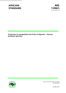 ARS 1109: Bonnes pratiques agricoles pour fruits et légumes