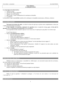 Fiche Méthode : La Dissertation - Guide Complet