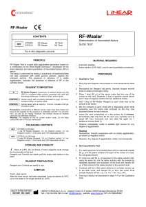 RF-Waaler Test: Rheumatoid Factor Detection - Product Info