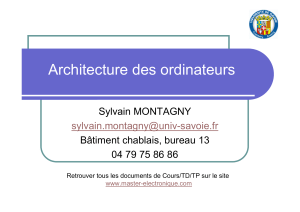 Architecture des ordinateurs : Cours et TD