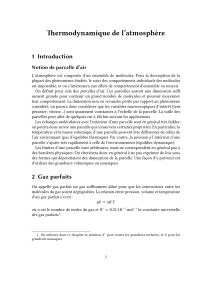 thermodynamique de l'atmosphère