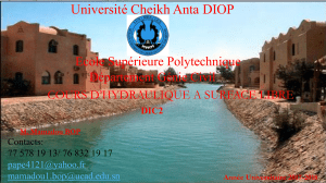 Cours d'Hydraulique à Surface Libre