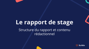 Rapport de stage : Structure et rédaction