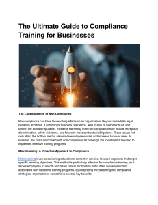 Compliance Training Guide: Microlearning for Businesses