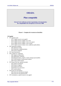 Plan Comptable OHADA: Comptes de Ressources Durables et Actif Immobilisé