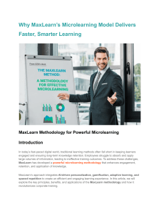 MaxLearn Microlearning: Faster, Smarter Corporate Training