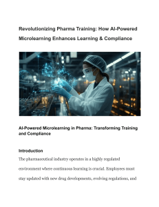 AI Microlearning: Revolutionizing Pharma Training & Compliance