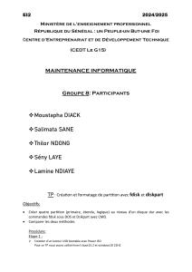 TP : Création de partitions avec fdisk et diskpart