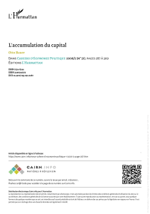 L'accumulation du capital : Otto Bauer, analyse économique