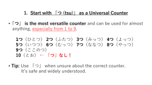 Japanese Counters: Learn to Count in Japanese