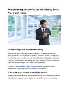 Microlearning: 25 Facts You Didn't Know