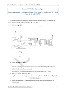 Examen TP: Compteur Modulo 9 avec Afficheur 7 Segments