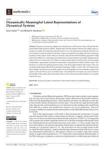 Latent Representations of Dynamical Systems