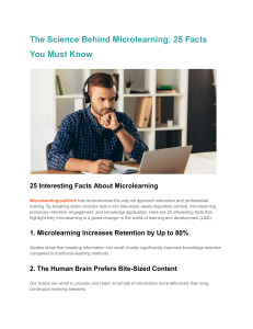 Microlearning: 25 Facts You Must Know