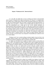 Analyse de "Profession de foi" de Nerval : Satire et D&eacute;sillusion