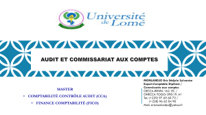 Audit et Commissariat aux Comptes - Syllabus de Cours