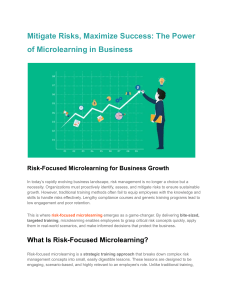 Risk-Focused Microlearning for Business Growth