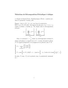 Teorema de Descomposición Periódica b-ádica