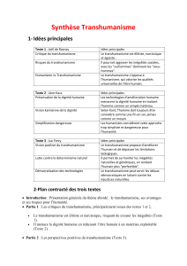 Synthèse Transhumanisme : Enjeux et Perspectives