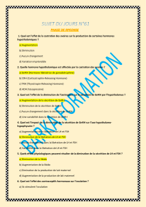 Endocrinologie et Histoire : Questionnaire Universitaire