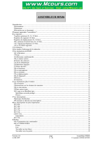 Assembleur 80x86 : Cours complet