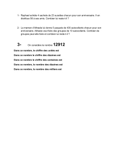 Exercices de maths CP/CE1 : Addition, soustraction, valeur position