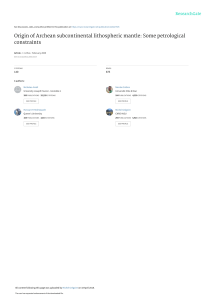 Archean Lithospheric Mantle Origin: Petrological Constraints