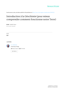 Introduction à la Géochimie : Comprendre la Terre