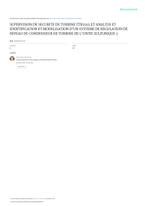 S&eacute;curit&eacute; Turbine & Analyse R&eacute;gulation Niveau Condenseur