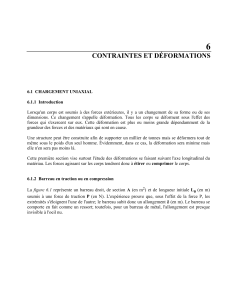 Contraintes et Déformations : Chargement Uniaxial - Mécanique des Matériaux