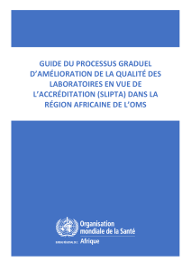 Guide SLIPTA : Amélioration Qualité Labos Région Africaine OMS