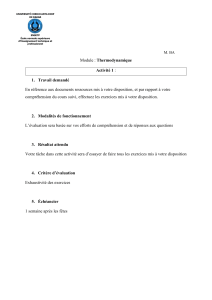 Exercices de Thermodynamique : Entropie et Transformations