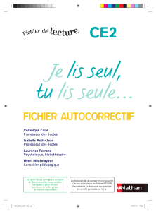 Lecture CE2 : Fichier Autocorrectif