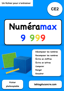 Numéramax CE2 : Exercices de Maths jusqu'à 9999