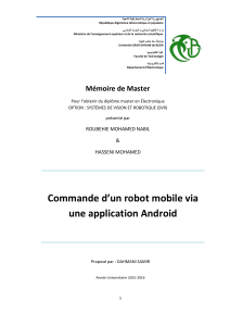 Commande Robot Mobile Android - Mémoire Master Électronique