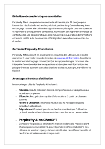 Perplexity AI : D&eacute;finition, Fonctionnement et Avantages