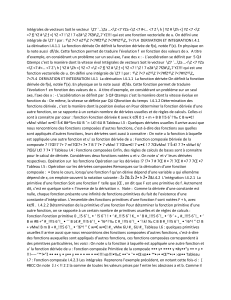 Int&eacute;grales et D&eacute;rivations : Cours de Calcul Vectoriel
