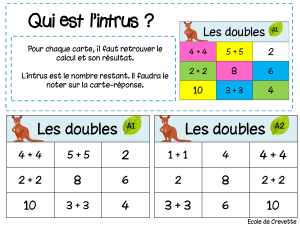 Exercices de maths : Doubles et moiti&eacute;s pour l'&eacute;cole primaire
