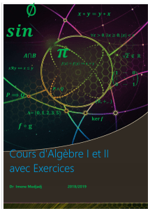 Cours d'Algèbre I et II avec Exercices Corrigés
