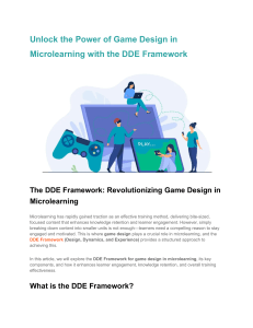 DDE Framework: Game Design in Microlearning for Engagement