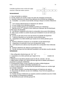 Mots Crois&eacute;s Chimie : Exercice P&eacute;dagogique