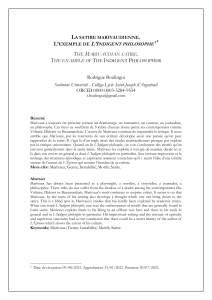 Satire Marivaudienne: L'Indigent Philosophe - Analyse